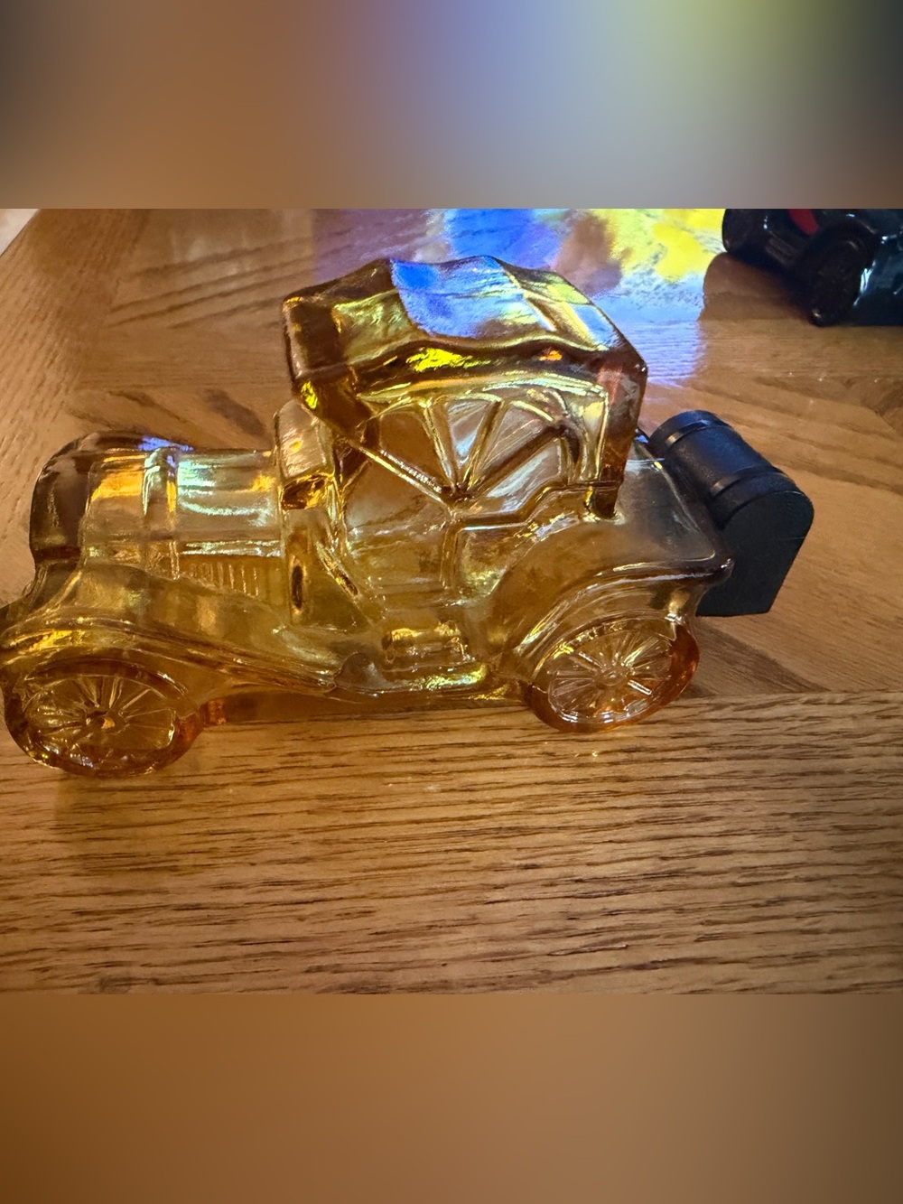 Avon Amber Glass-Look Vintage Toy Car